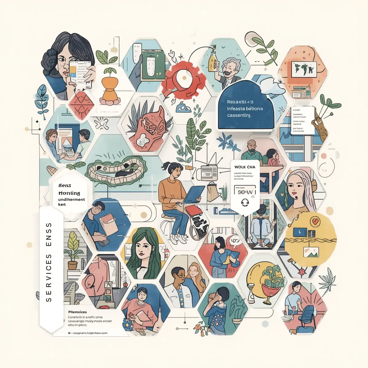 Services oversigt illustration